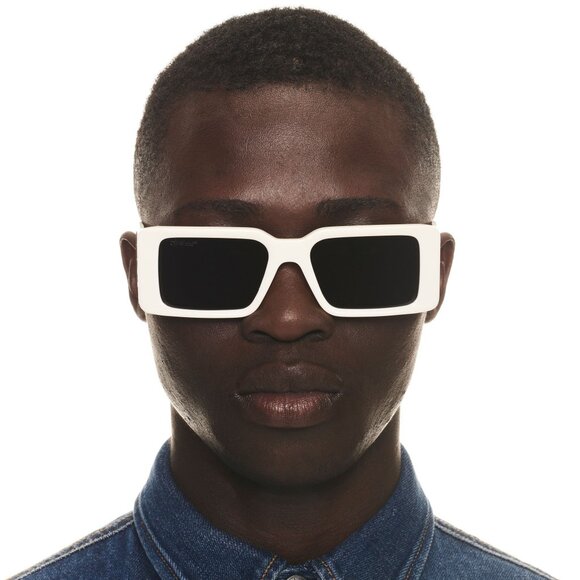 Off-White Women Sunglasses White Grey Square OERI097 MILANO 0107 NEW AUTHENTIC - Picture 9 of 10